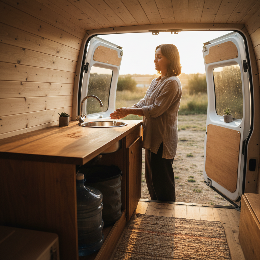 Best Portable Camp Sink and Water Setup for a Van Galley