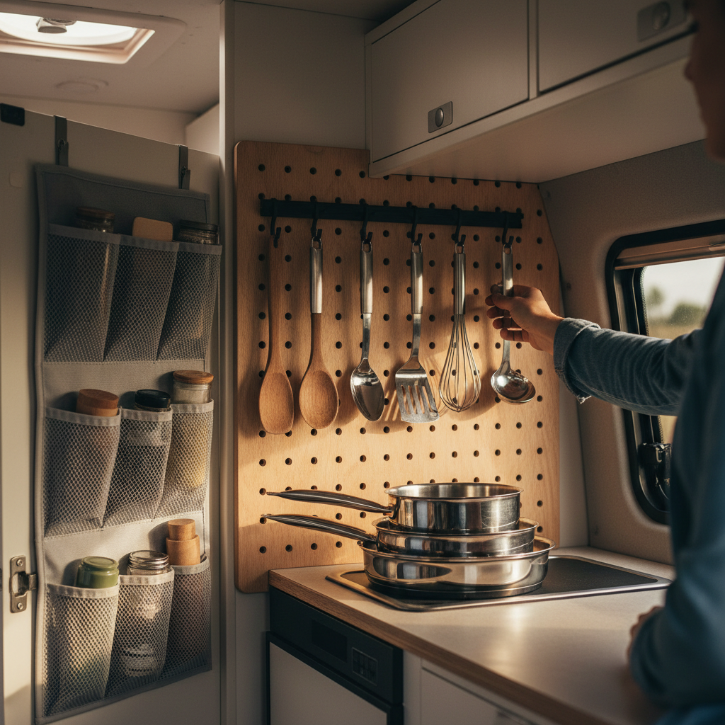 Best Storage Hacks for a Tiny Camper Kitchen