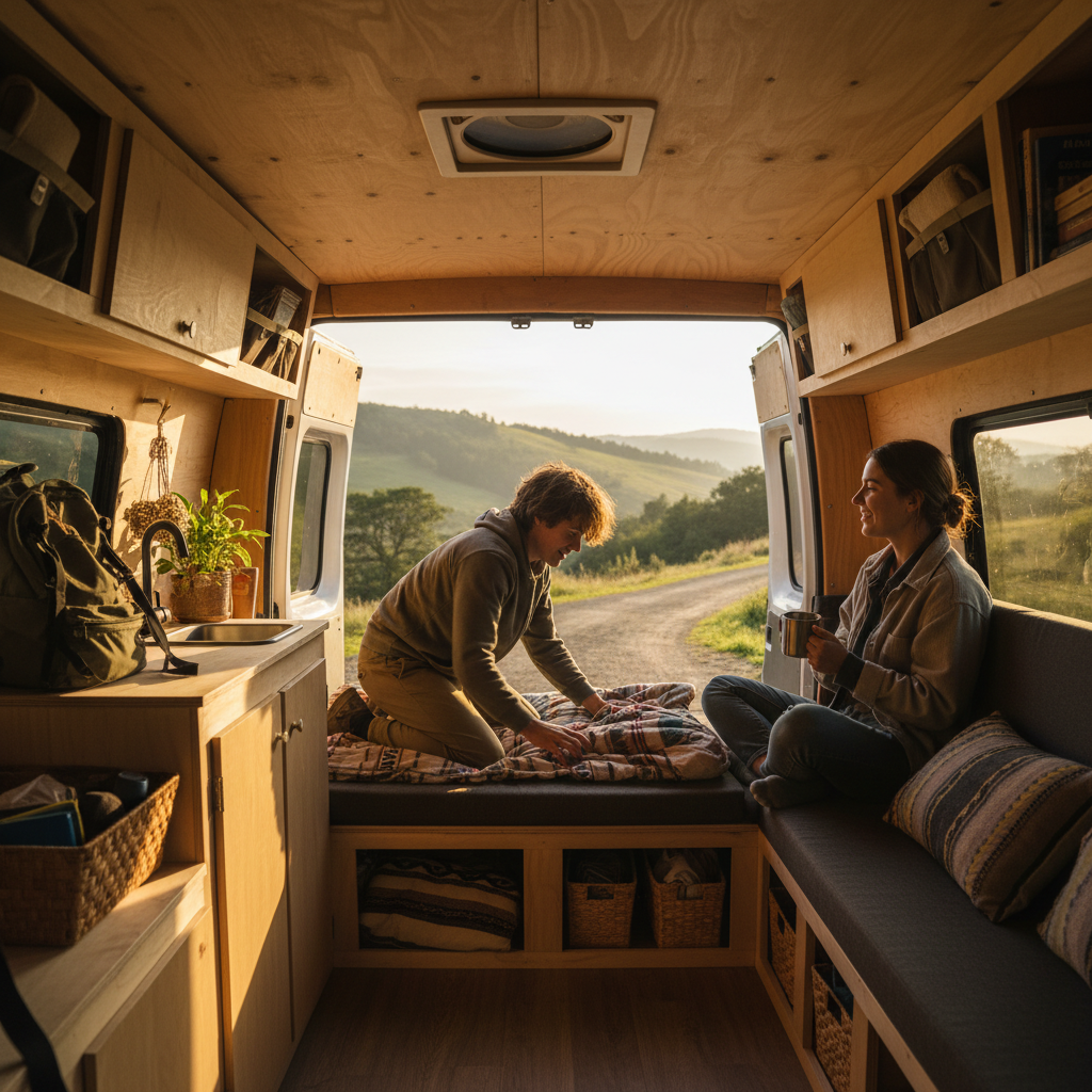 How to Choose a Sleeping Bag or Comforter for Van Nights