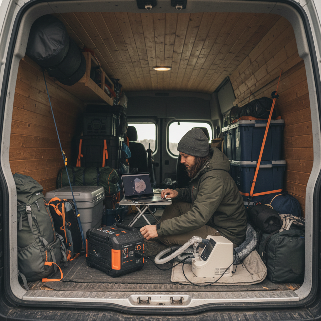 How to Power a CPAP or Laptop in a Van for a Weekend