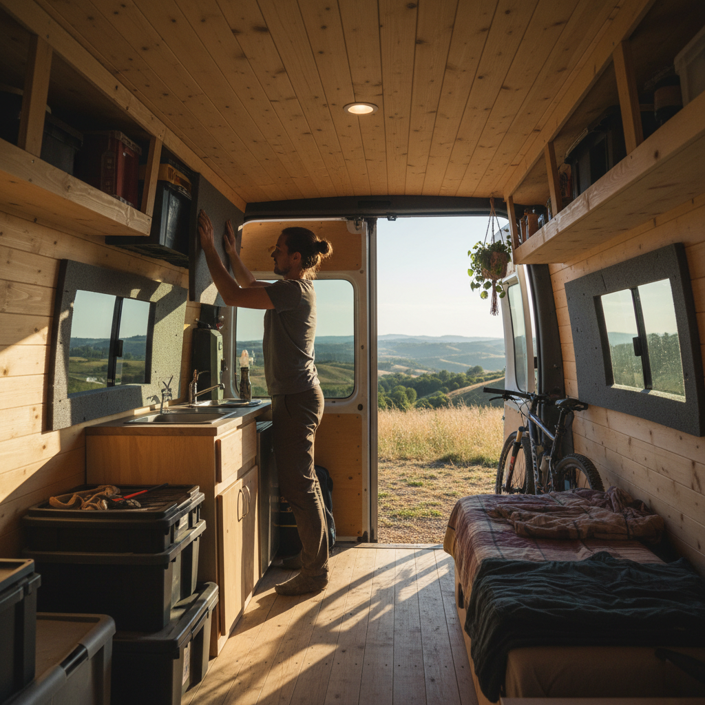 Window Covers vs. Reflective Shades for Van Cooling